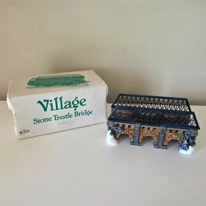Retired Department 56 Village Stone Trestle Bridge